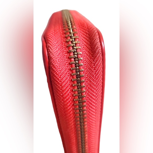 Tory Burch Robinson Red Gold Miller Circle Wallet Multi-winner Host Pick! - Picture 7 of 16